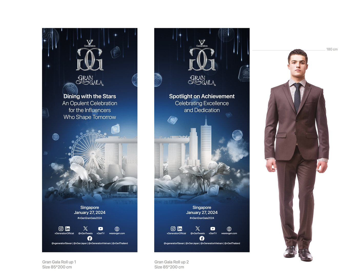 Corporate roll-up banners